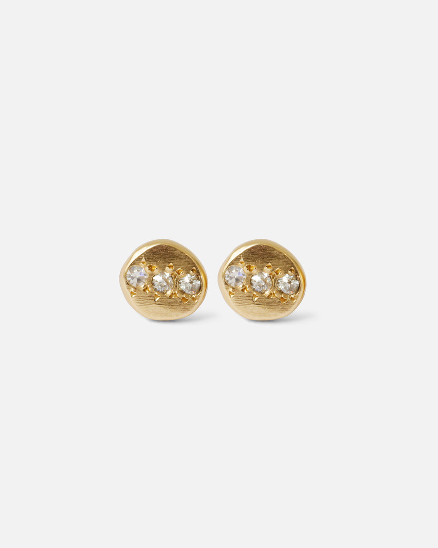 3 Diamond Disk / Studs By Nishi in Earrings Category