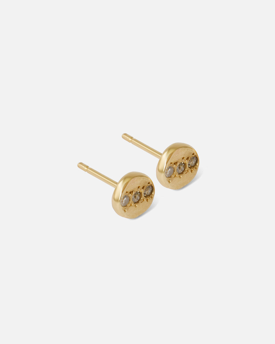 3 Diamond Disk / Studs By Nishi in Earrings Category