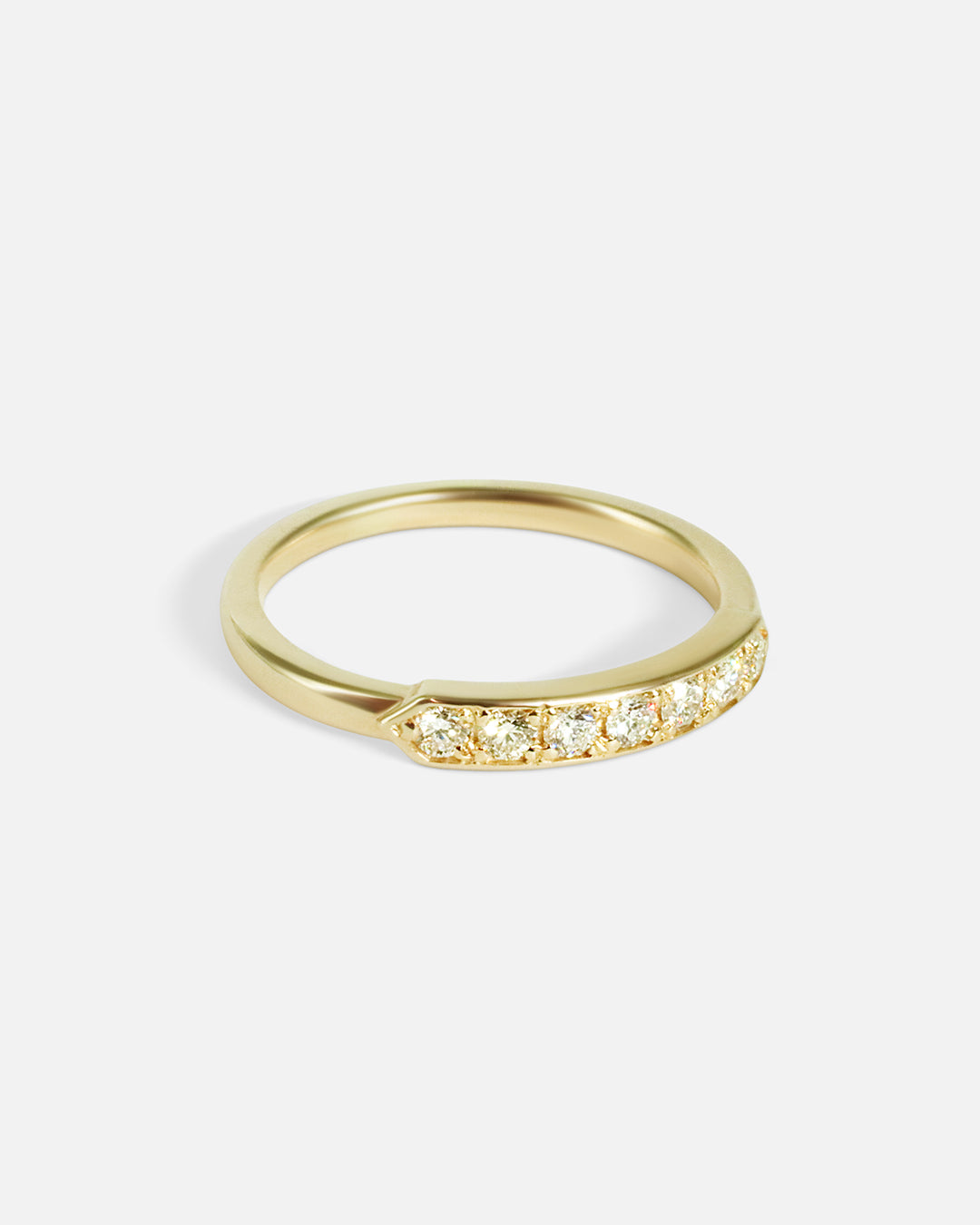 Side view of Seven Stone Diamond Frame Band by Nishi
