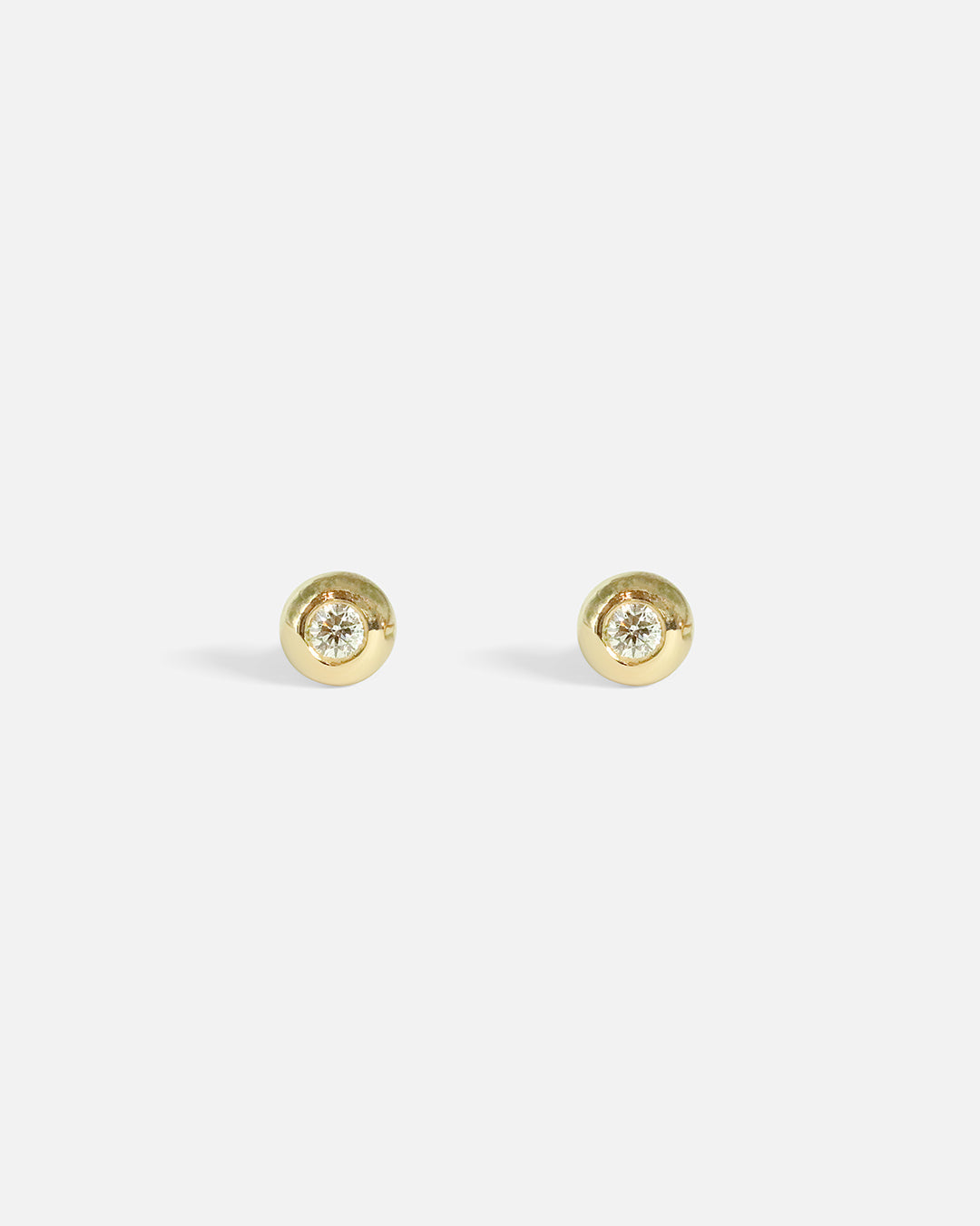 Front view of Diamond Bulb Studs by Nishi