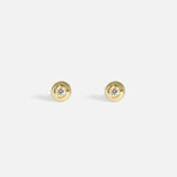 Front view of Diamond Bulb Studs by Nishi
