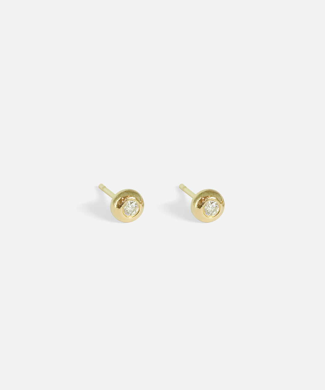 Side view of Diamond Bulb Studs by Nishi