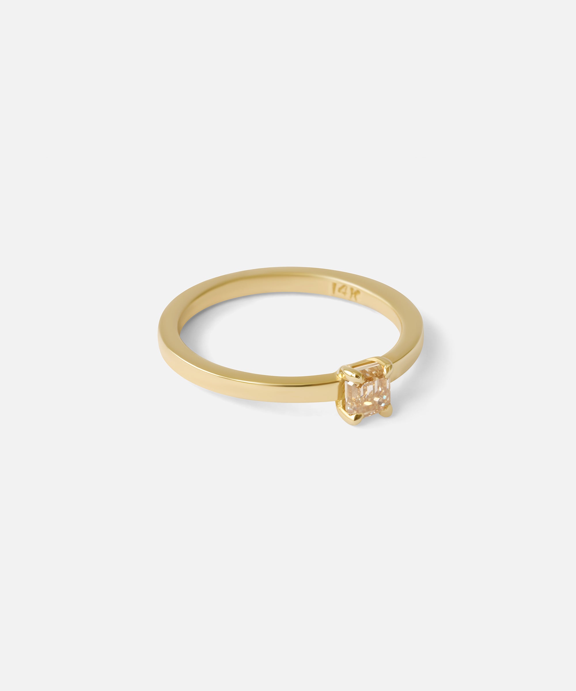 Solitaire Ring / Square Cut Diamond By Nishi