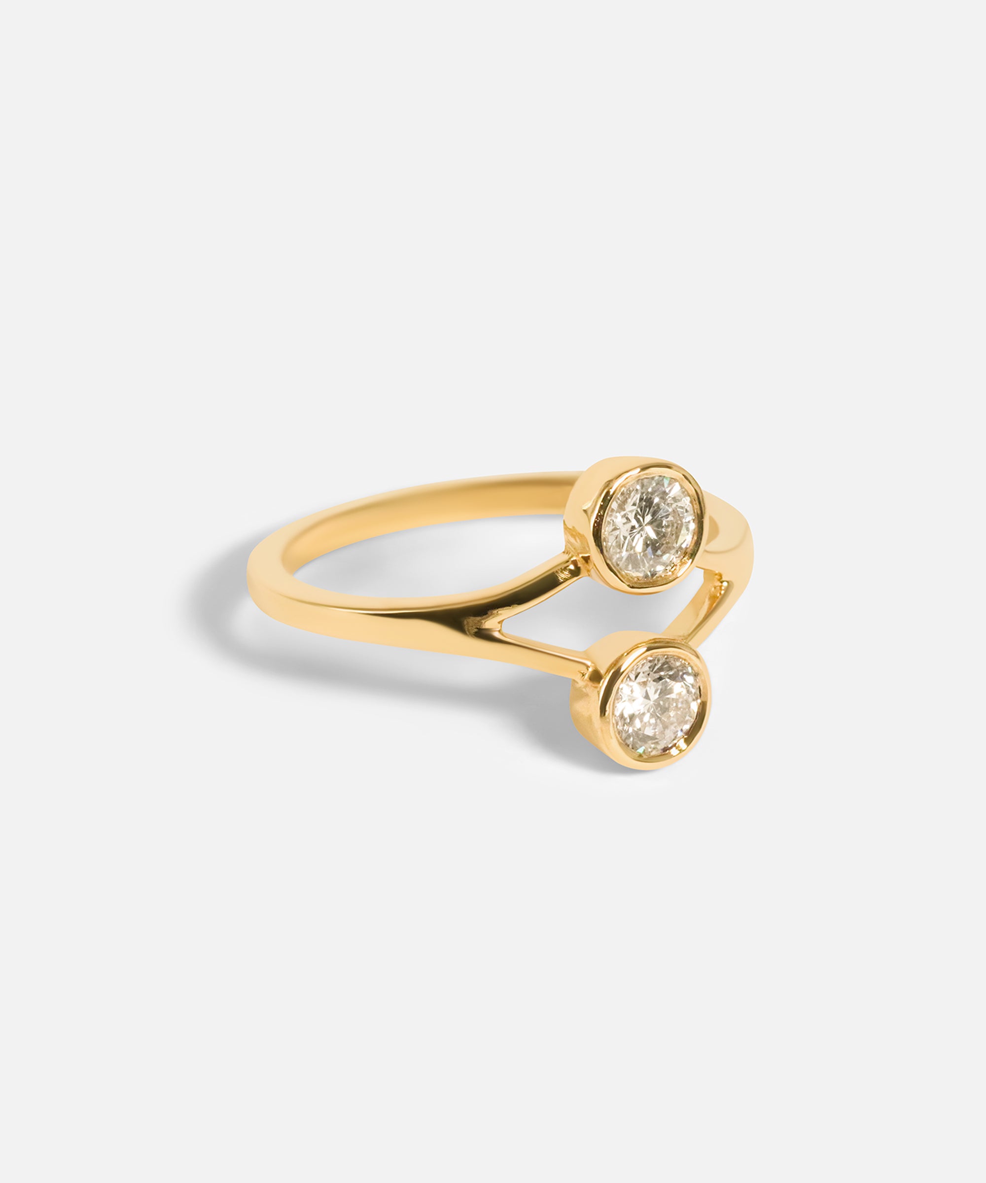 Side view of Diamond Mirror Ring by Nishi