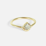 Side view of Luna Diamond Ring by Nishi