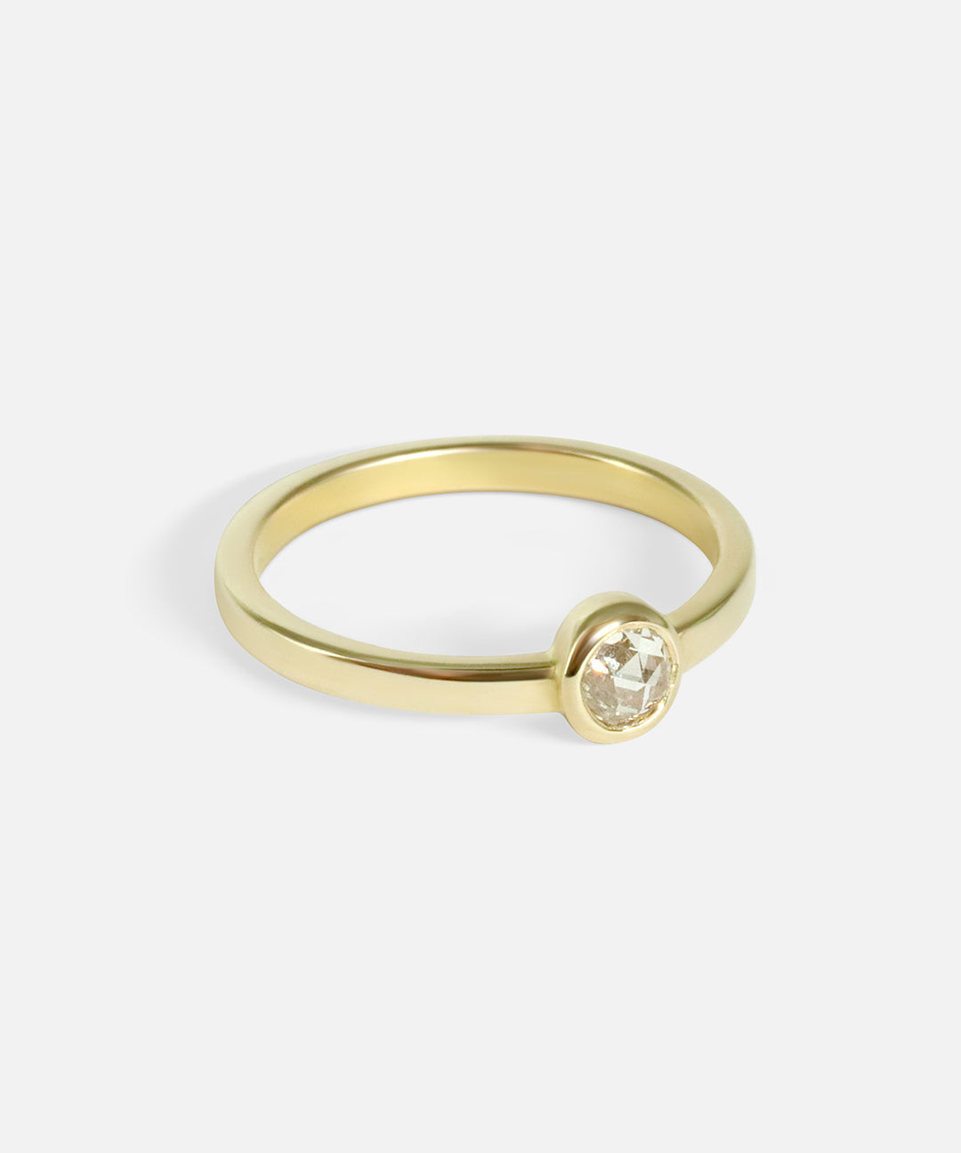 Side view of Rose Cut Diamond Ring by Nishi