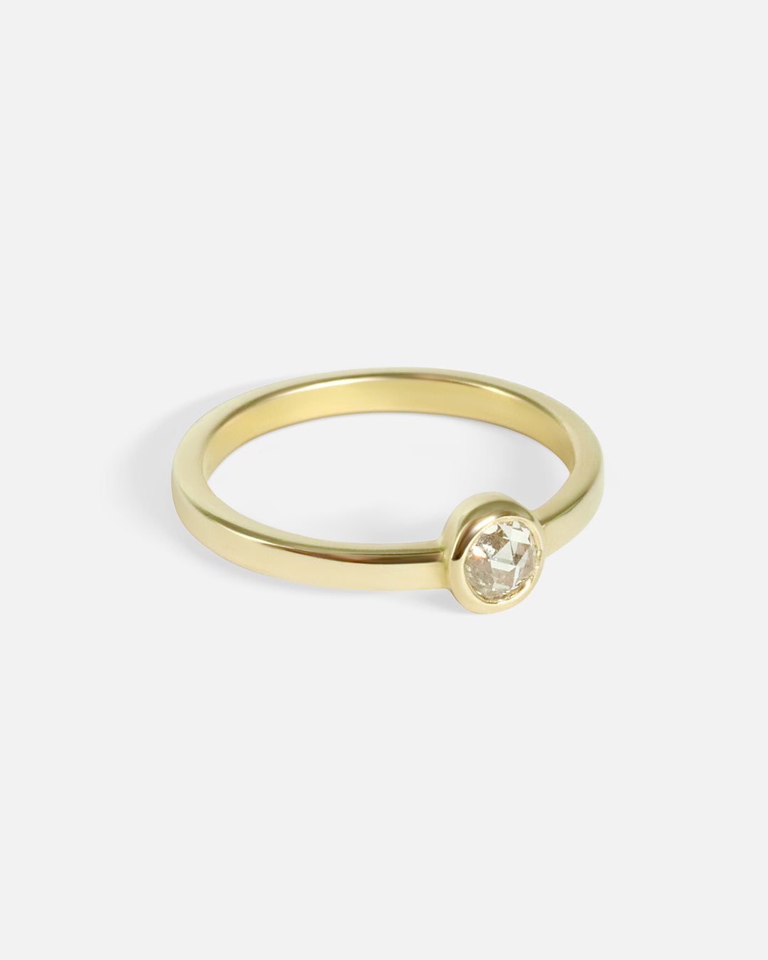 Side view of Rose Cut Diamond Ring by Nishi