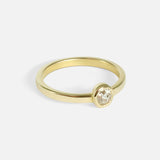 Side view of Rose Cut Diamond Ring by Nishi