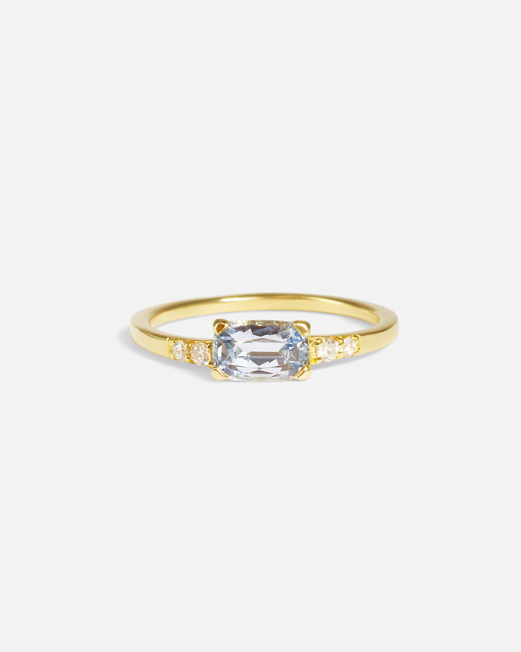 Front view of Sapphire and Diamond Ring by Nishi