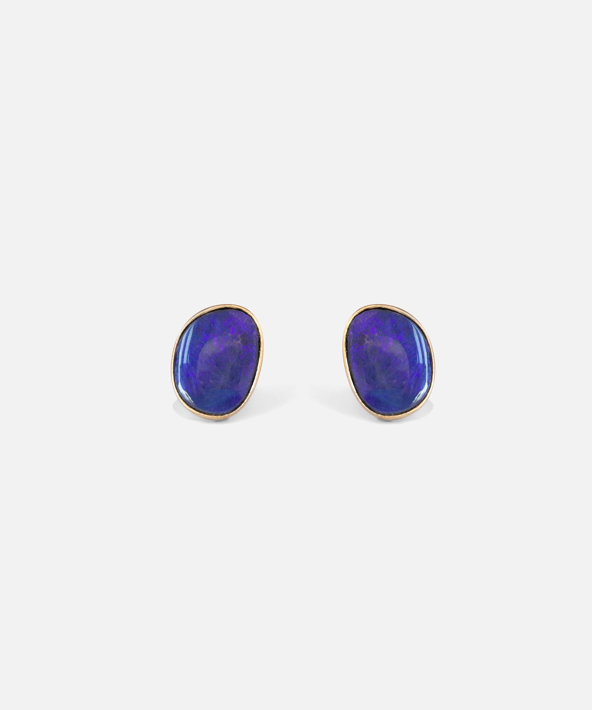 Front view of Nugget / Doublet Earrings by Hiroyo Jewelry