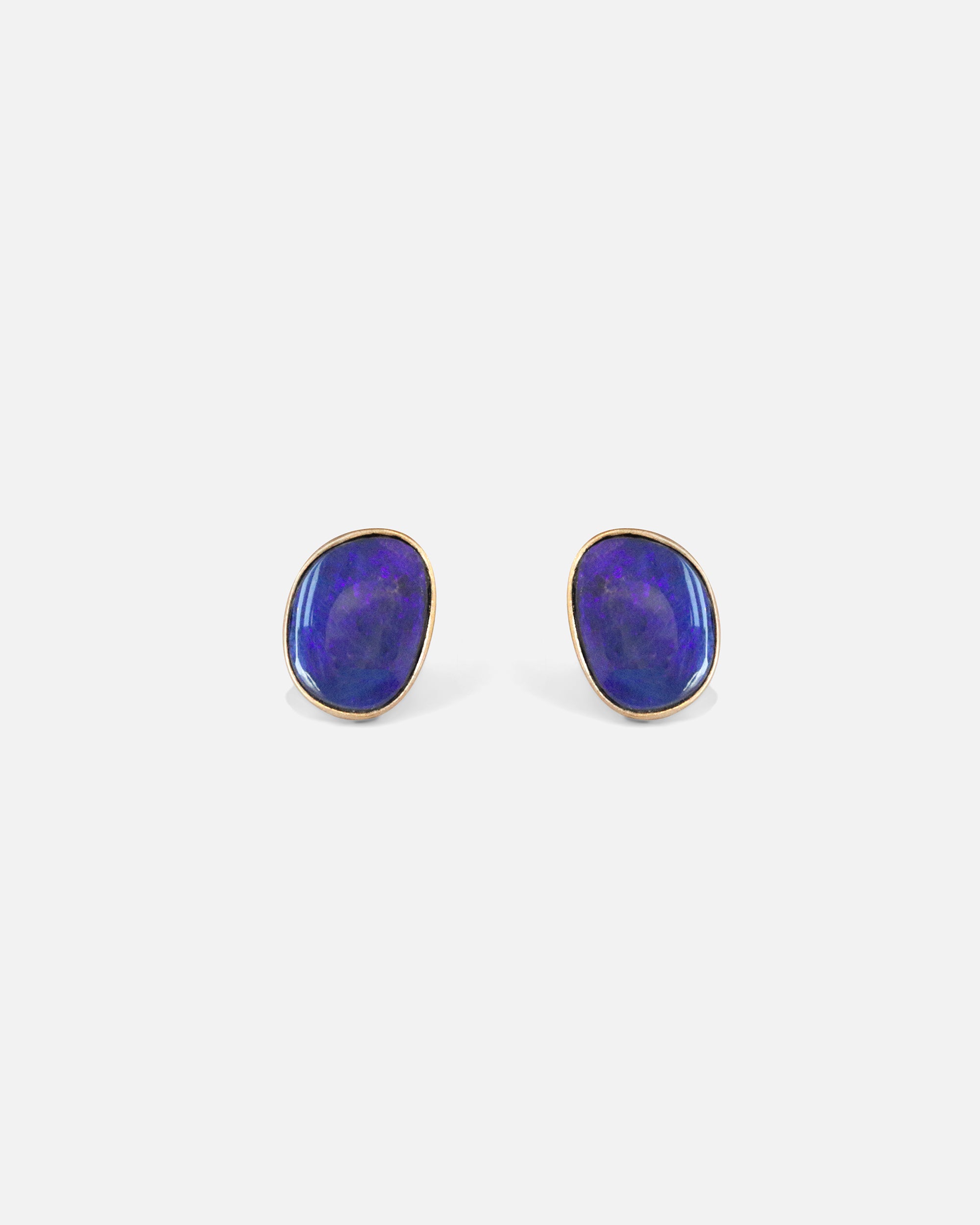 Front view of Nugget / Doublet Earrings by Hiroyo Jewelry