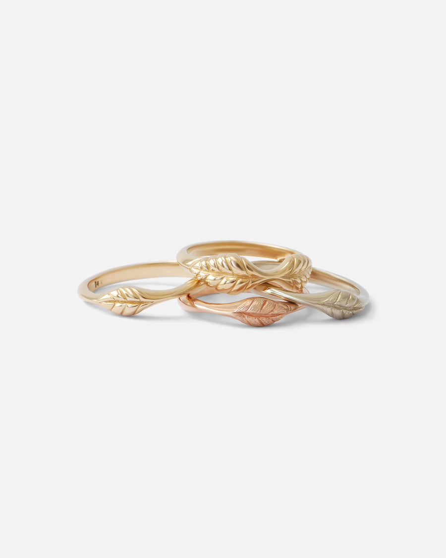 Single Leaf Stacker / Ring By O Channell Designs in rings Category