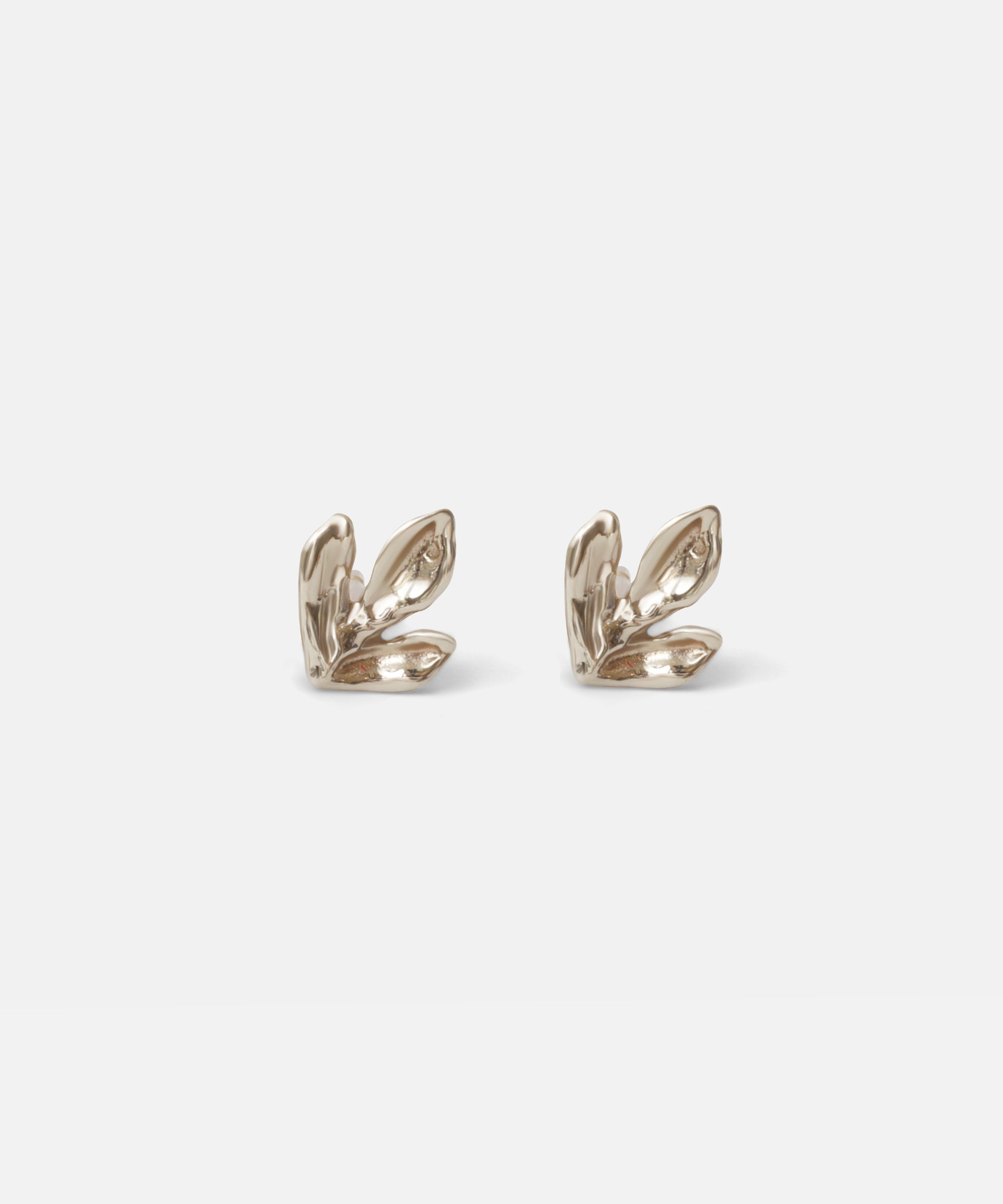 Leaf / White Studs By O Channell Designs
