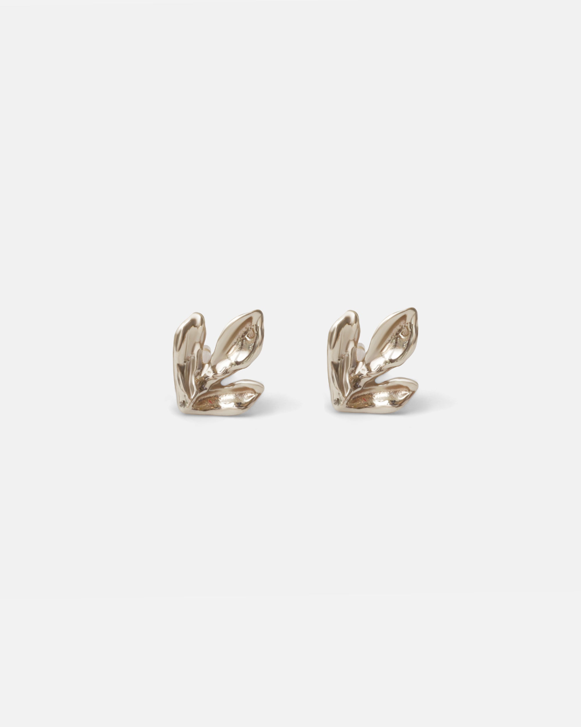 Leaf / White Studs By O Channell Designs