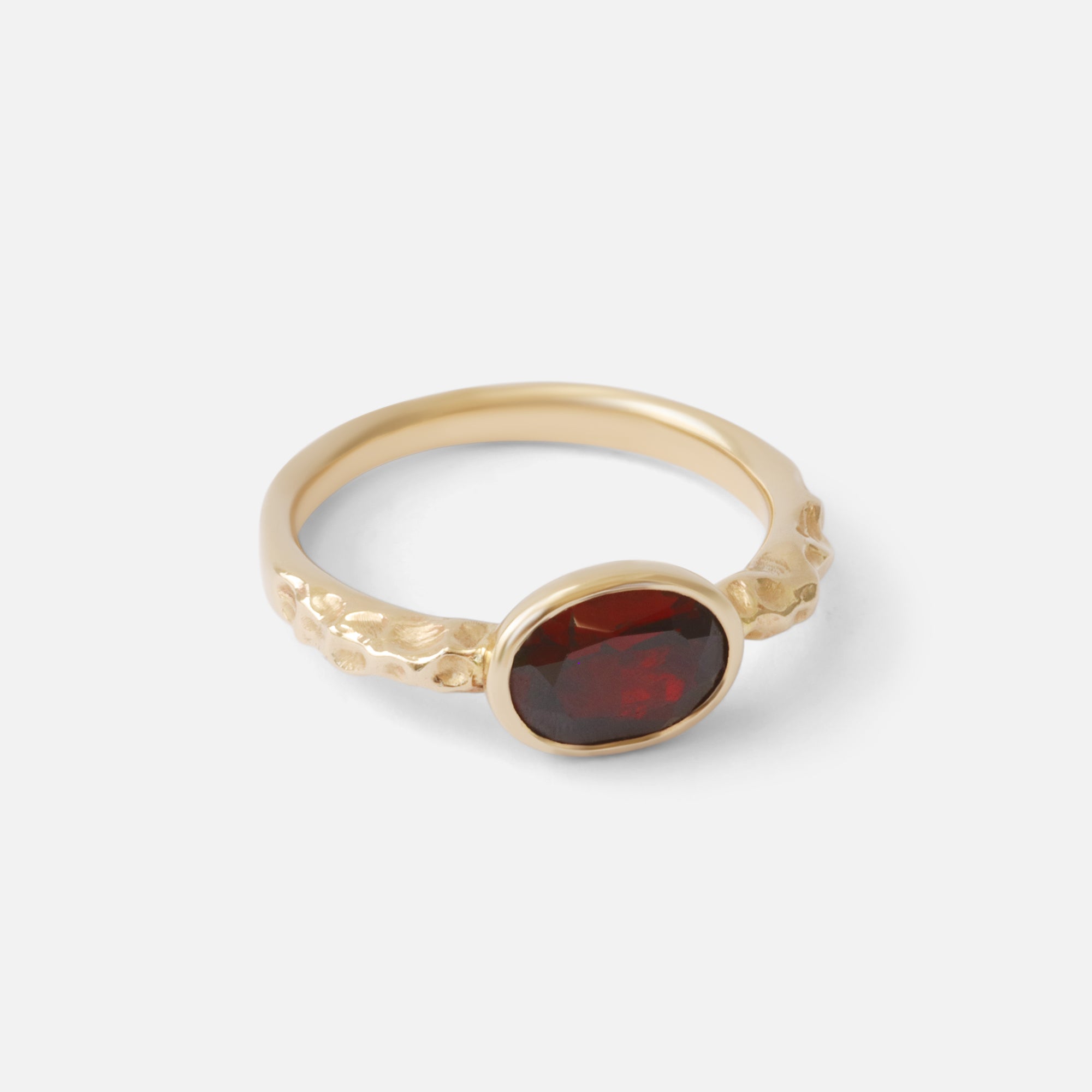Rough Water Ring / African Garnet By O Channell Designs in ENGAGEMENT Category