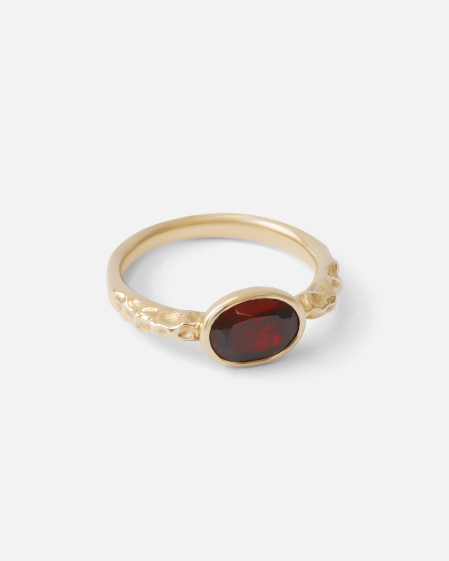 Rough Water Ring / African Garnet By O Channell Designs in ENGAGEMENT Category