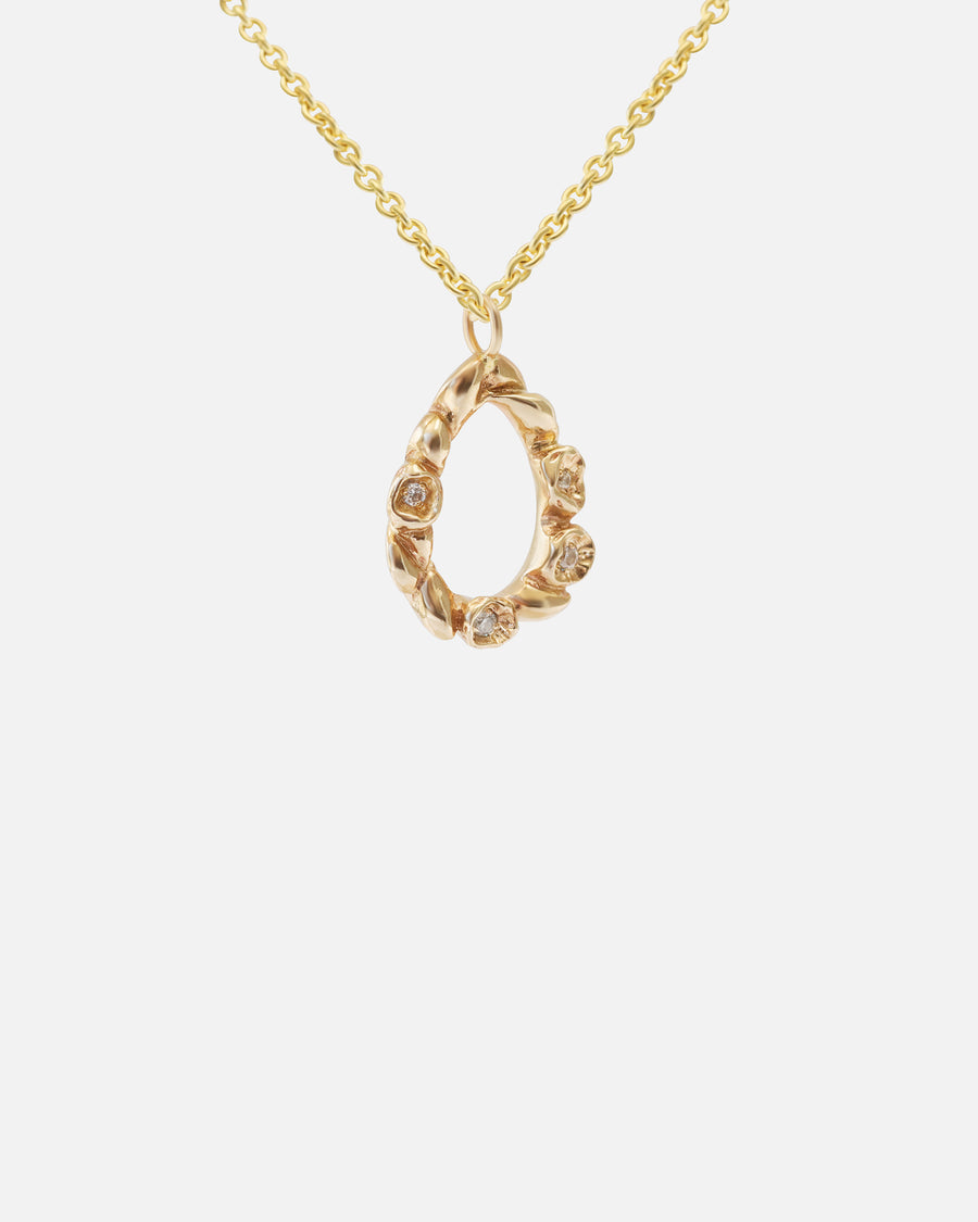 Teardrop Wreath Pendant / White Diamonds By O Channell Designs in pendants Category
