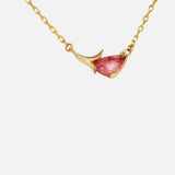 Close up front view of Fragment Necklace / Pink Tourmaline by O Channell Designs