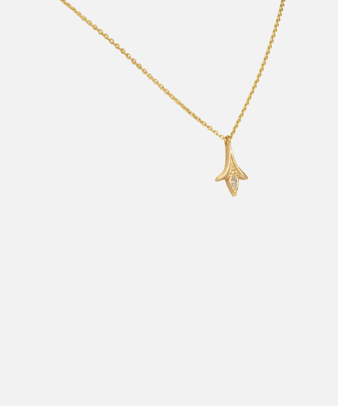 Side view of Fragment Pendant / Marquise Diamond by O Channell Designs