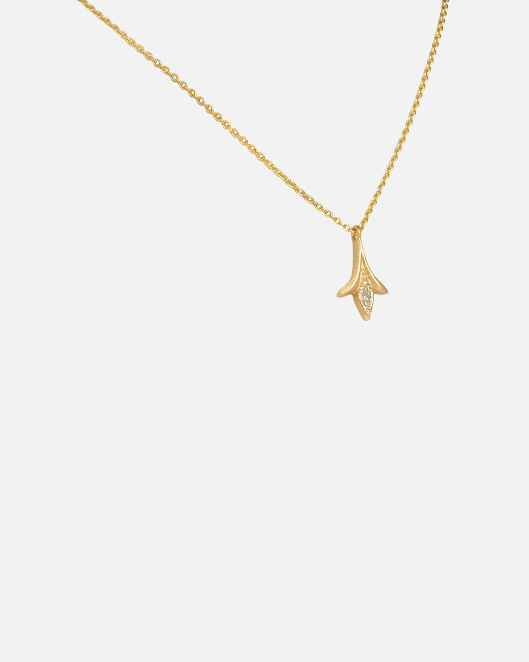 Side view of Fragment Pendant / Marquise Diamond by O Channell Designs