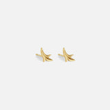 Angled side view of Mirror Fragment Studs by O Channell Designs