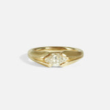 Front view of Split Blade Ring / Marquise	Diamond by O Channell Designs