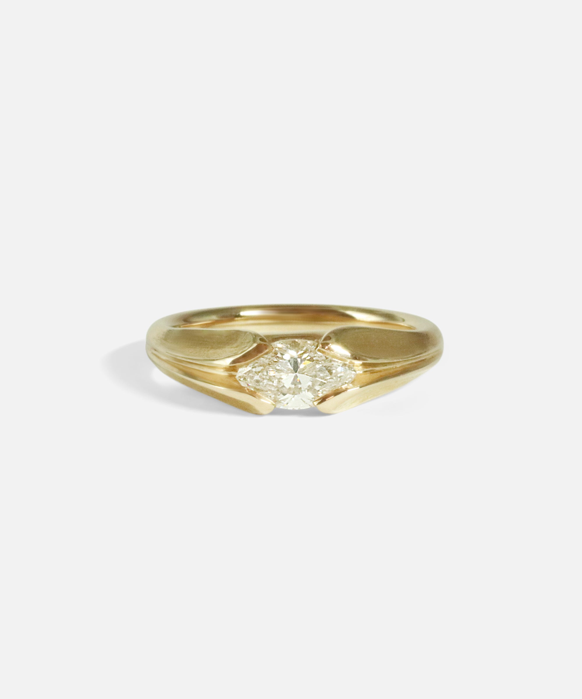 Front view of Split Blade Ring / Marquise	Diamond by O Channell Designs