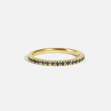 Front view of Standard Pavé Band / Sapphire by O Channell Designs