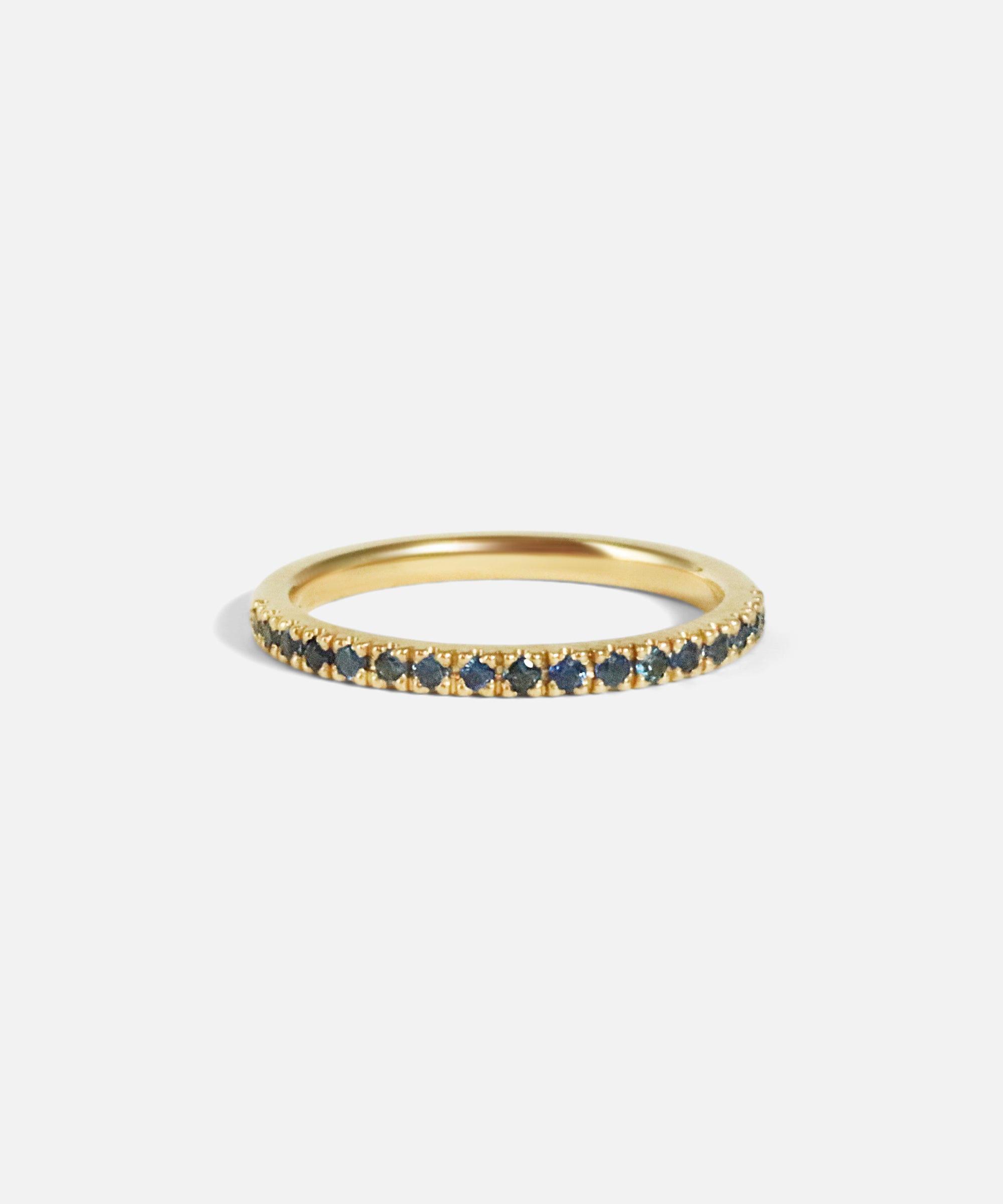 Front view of Standard Pavé Band / Sapphire by O Channell Designs