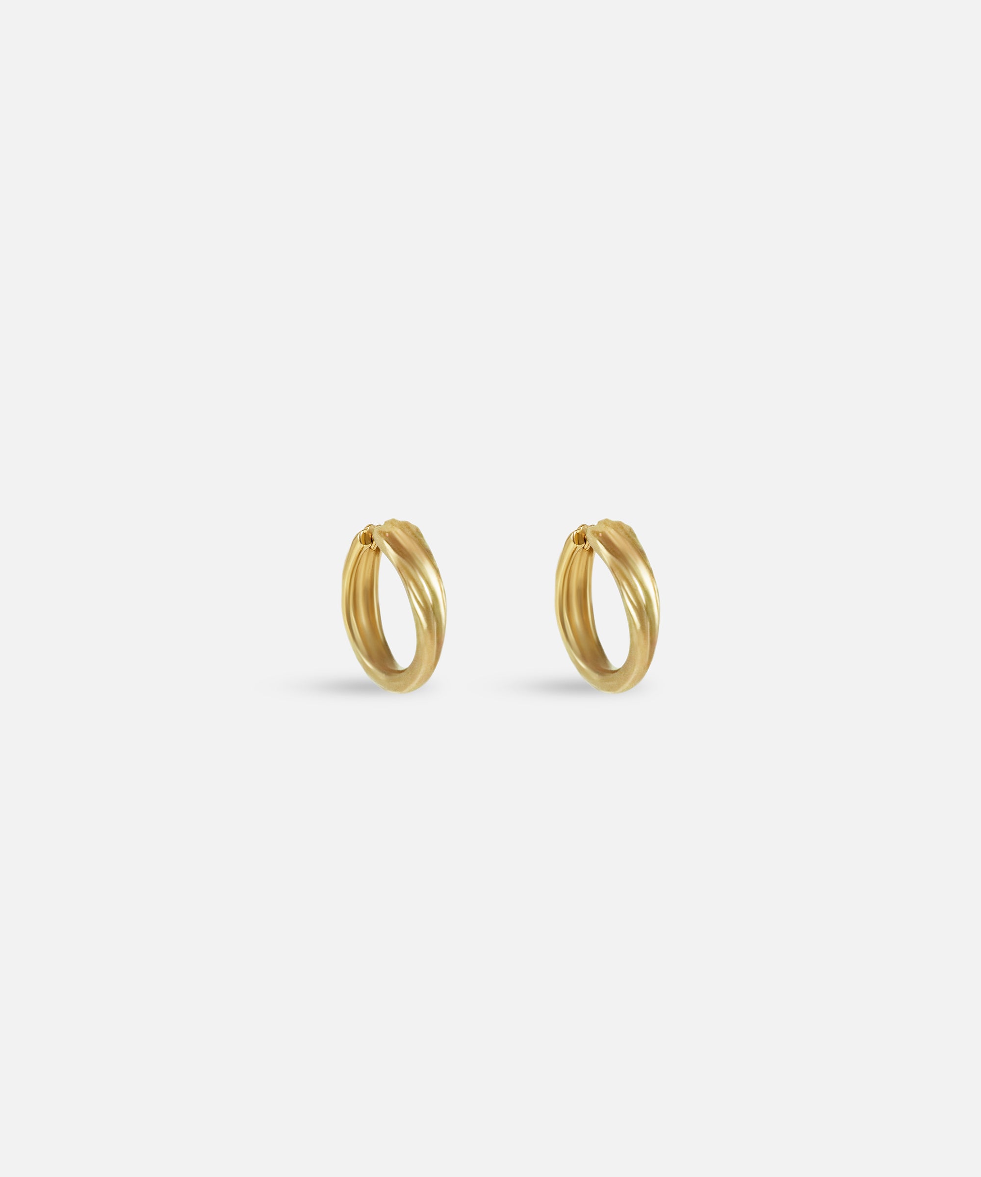 Angled side view of Stream Hoops by O Channell Designs