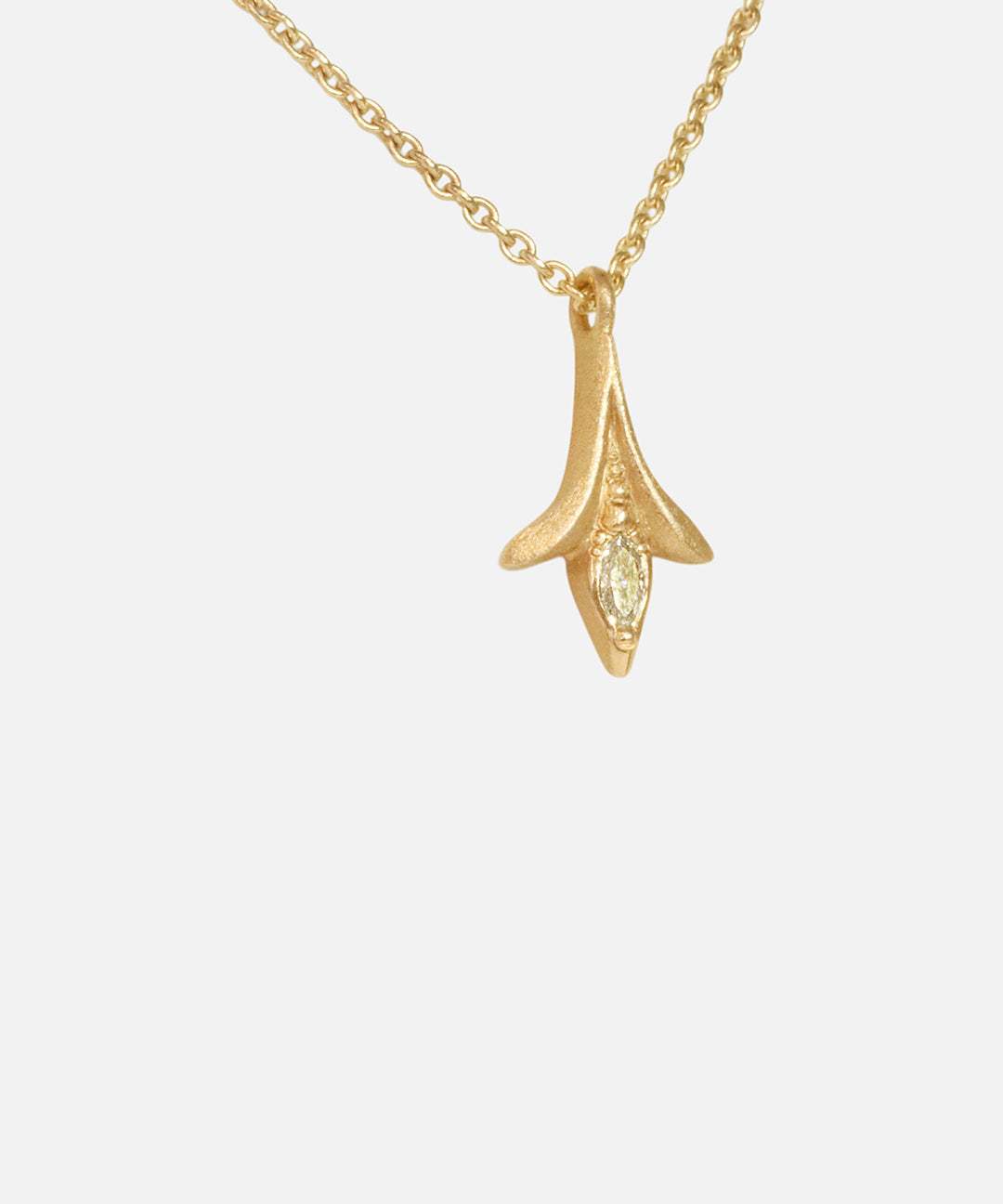 Close side view of Fragment Pendant / Marquise Diamond by O Channell Designs