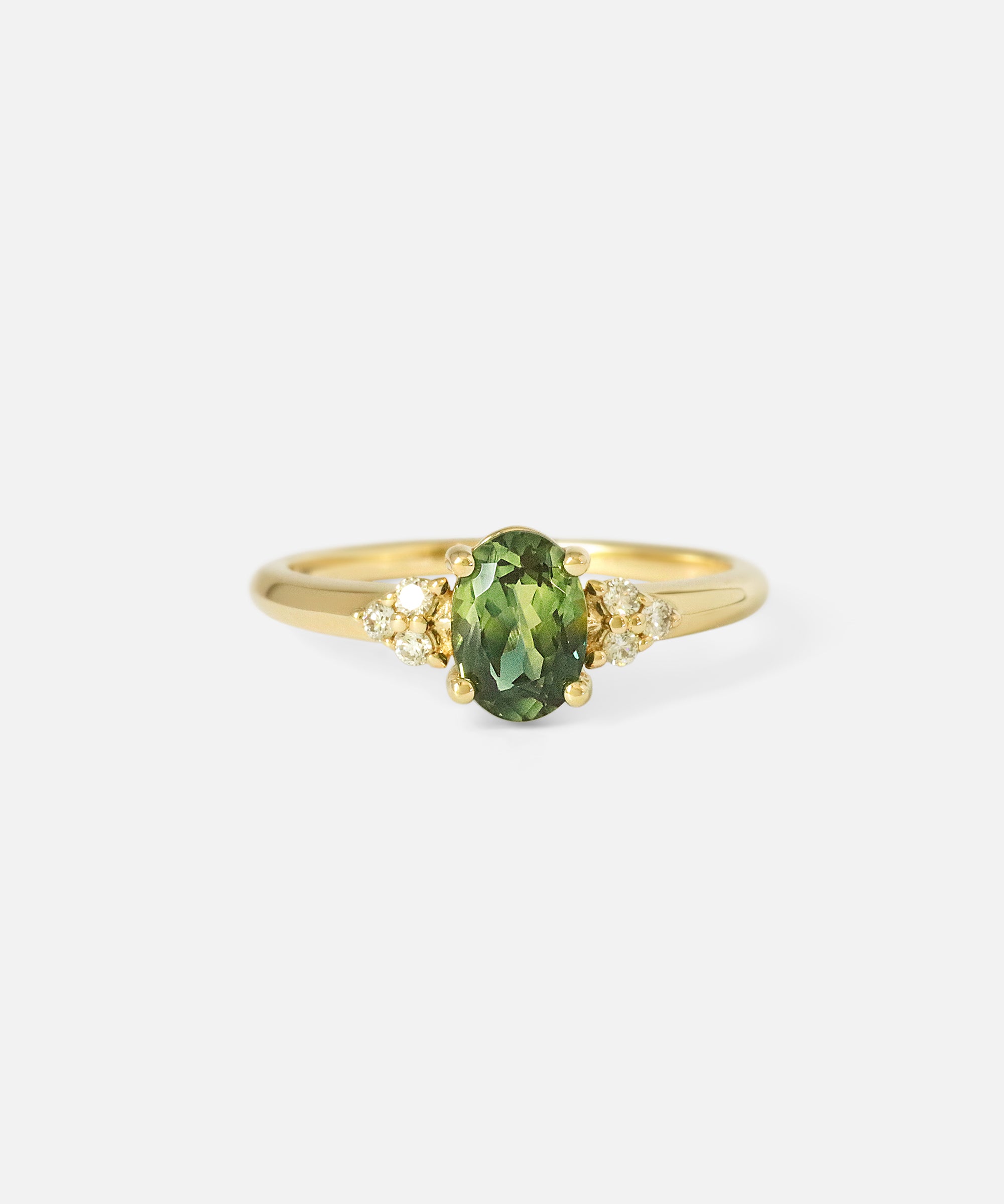 Front view of Rooney / Oval Sapphire Ring by Casual Seance