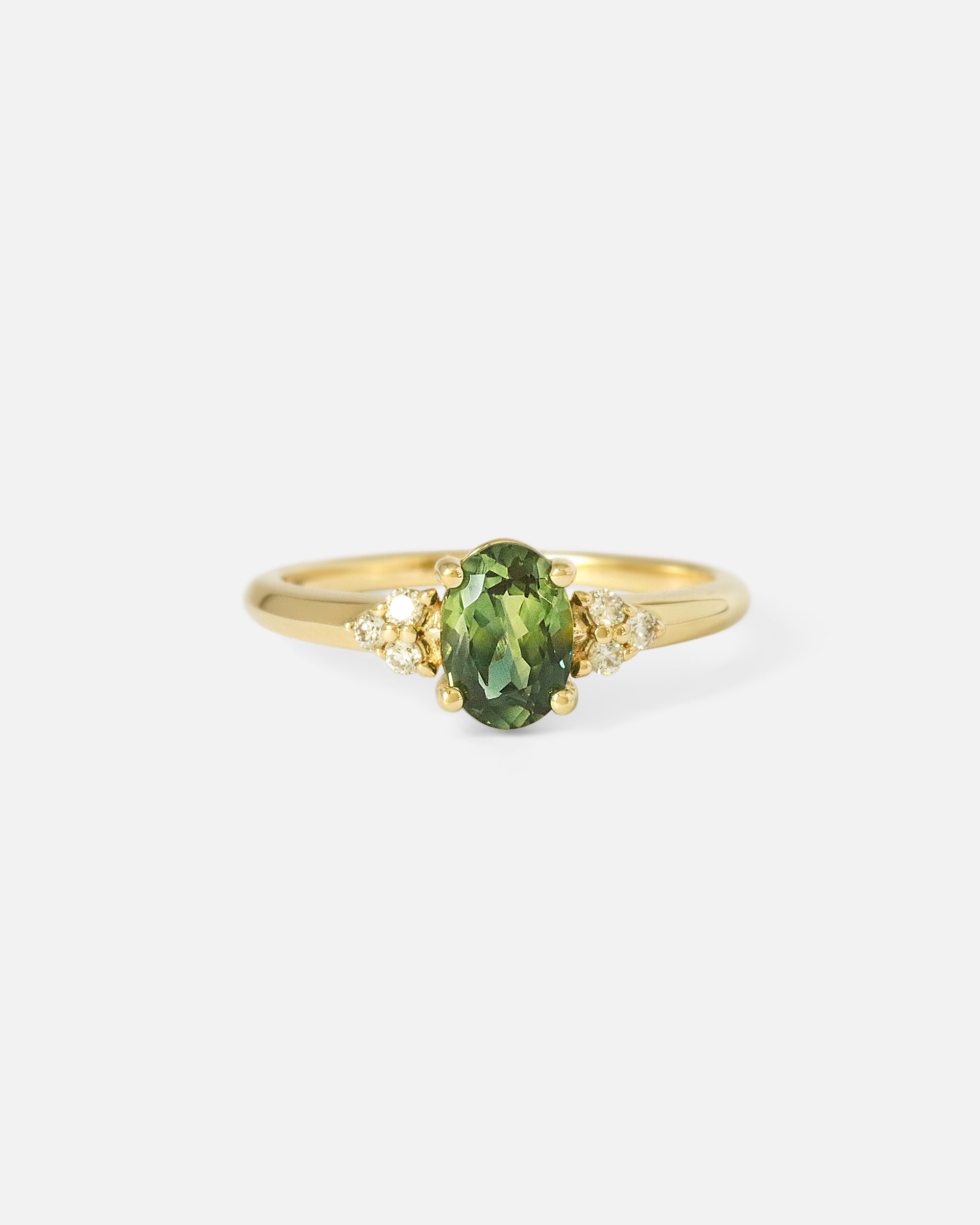 Front view of Rooney / Oval Sapphire Ring by Casual Seance