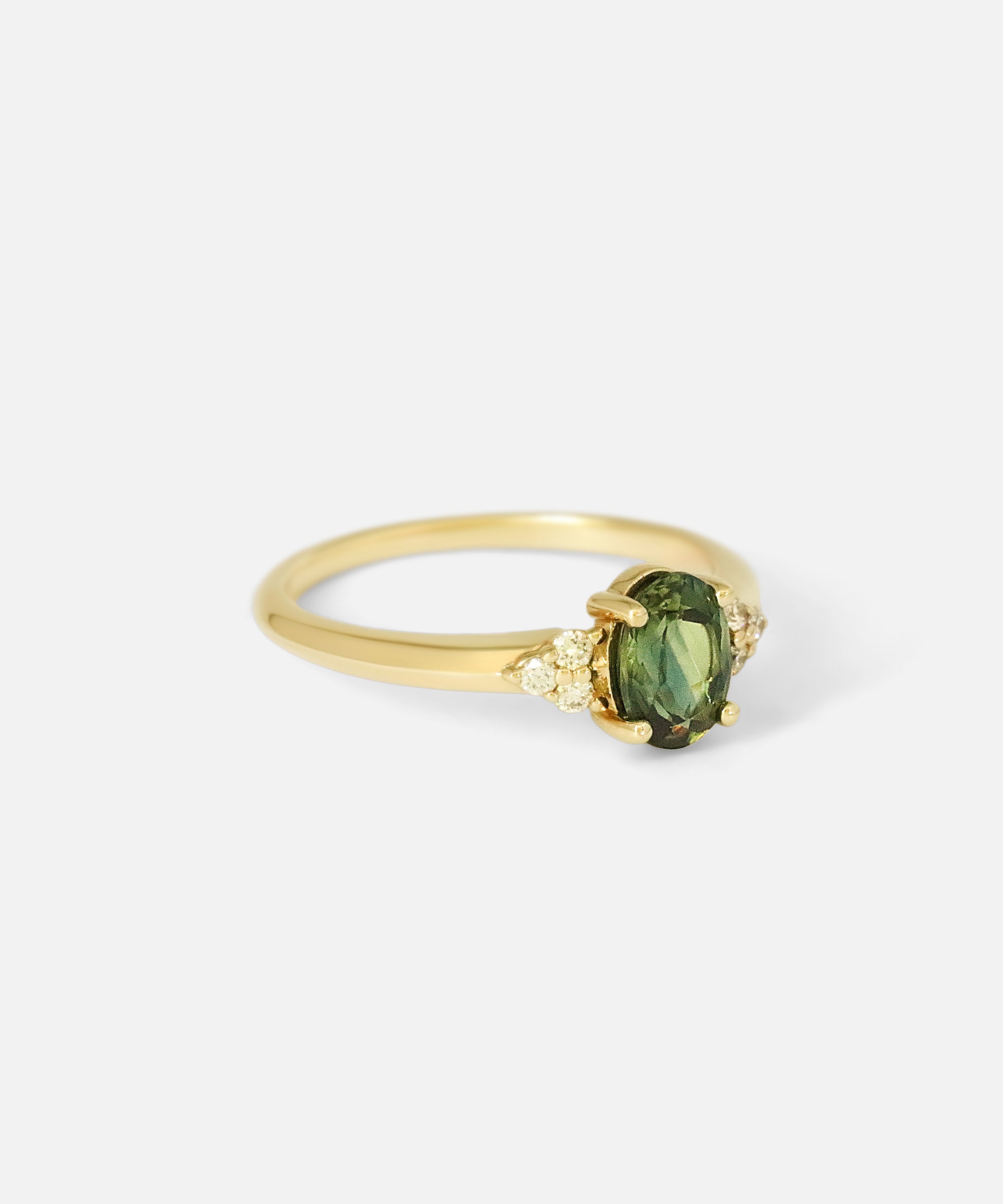 Side view of Rooney / Oval Sapphire Ring by Casual Seance