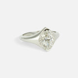 Angled side view of Venus / Marquise Diamond Ring by Ruoria