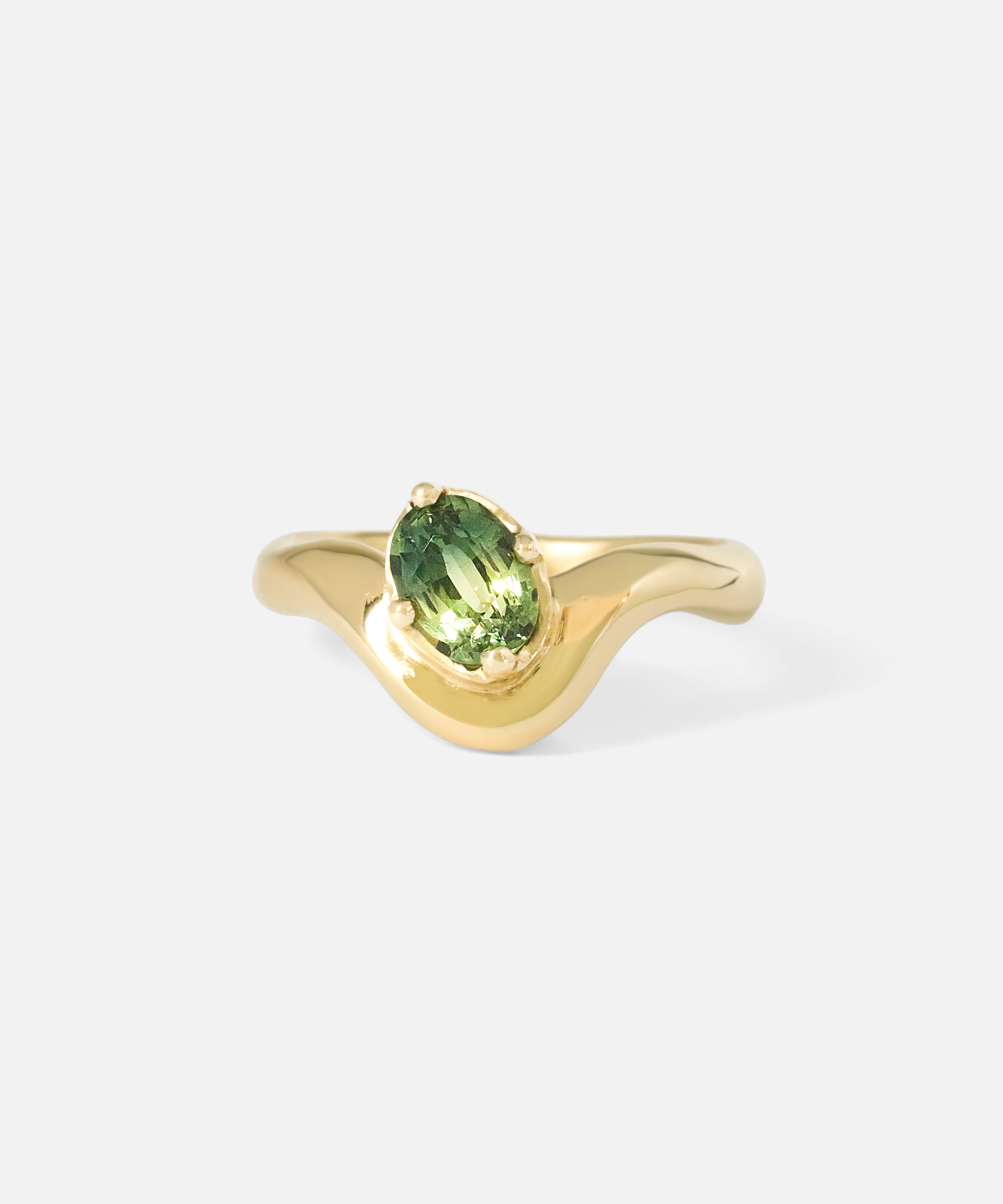 Front view of Sapphire Dip Ring by Kestrel Dillon