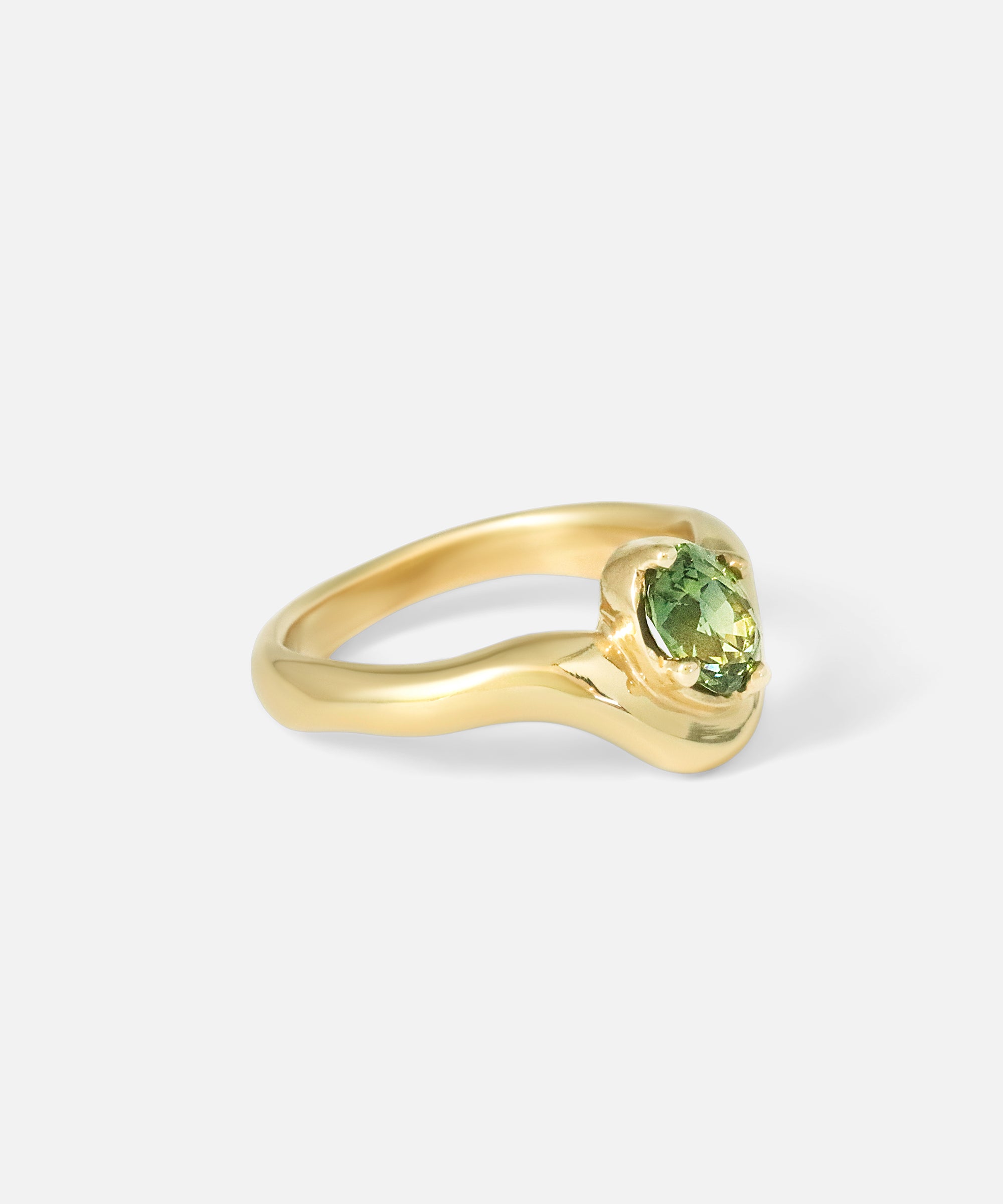 Side view of Sapphire Dip Ring by Kestrel Dillon