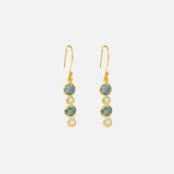 Side view of Silk / Forest Earrings by Hiroyo Jewelry