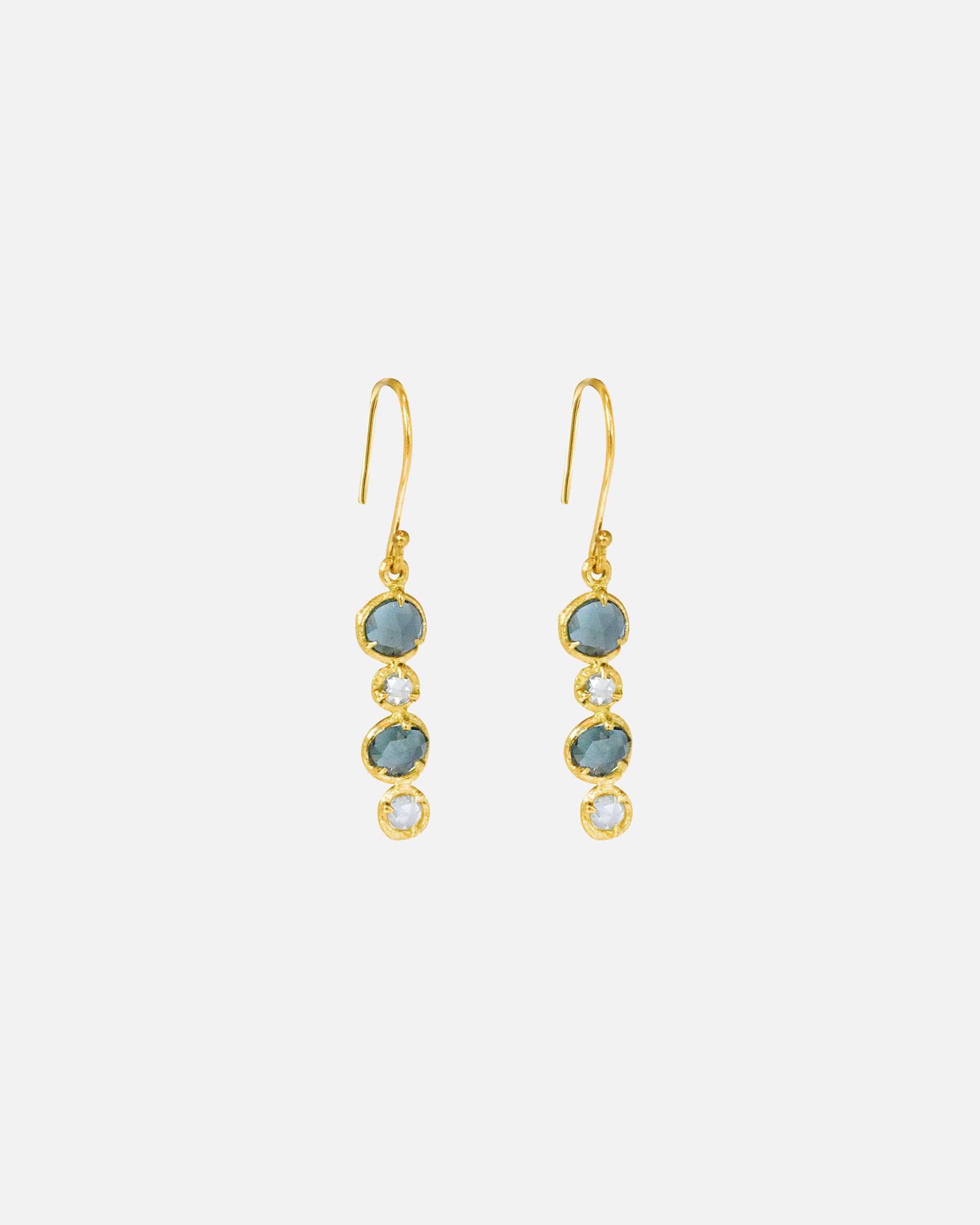 Side view of Silk / Forest Earrings by Hiroyo Jewelry