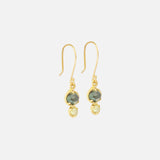 Side view of Silk / Moss Earrings by Hiroyo Jewelry