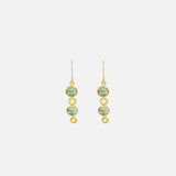 Front view of Silk / Rainy Moss Earrings by Hiroyo