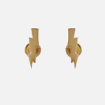 Front view of Sky / Bolt Studs in 14k Yellow Gold by Fitzgerald Jewelry
