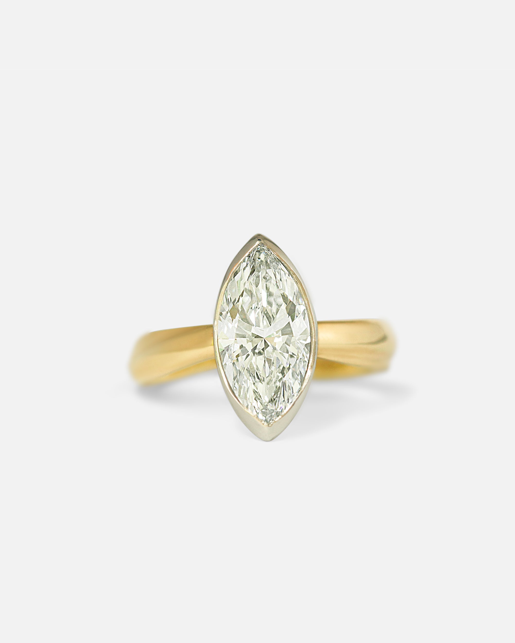 Front view of StarStream x Marquise Lab Diamond Ring by Young Sun Song