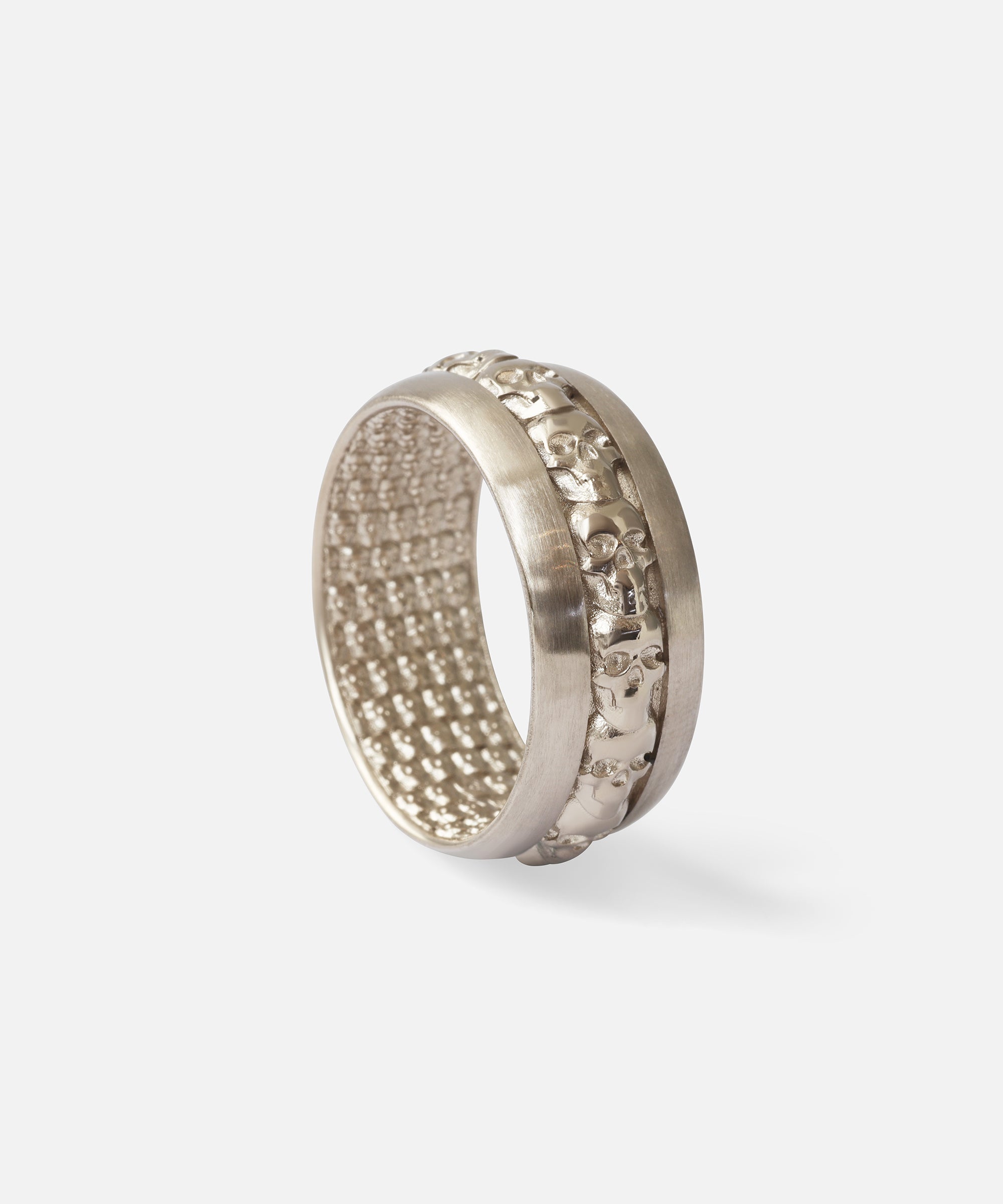 Angled side view focusing on outer engravings of Above and Below Band / Wide