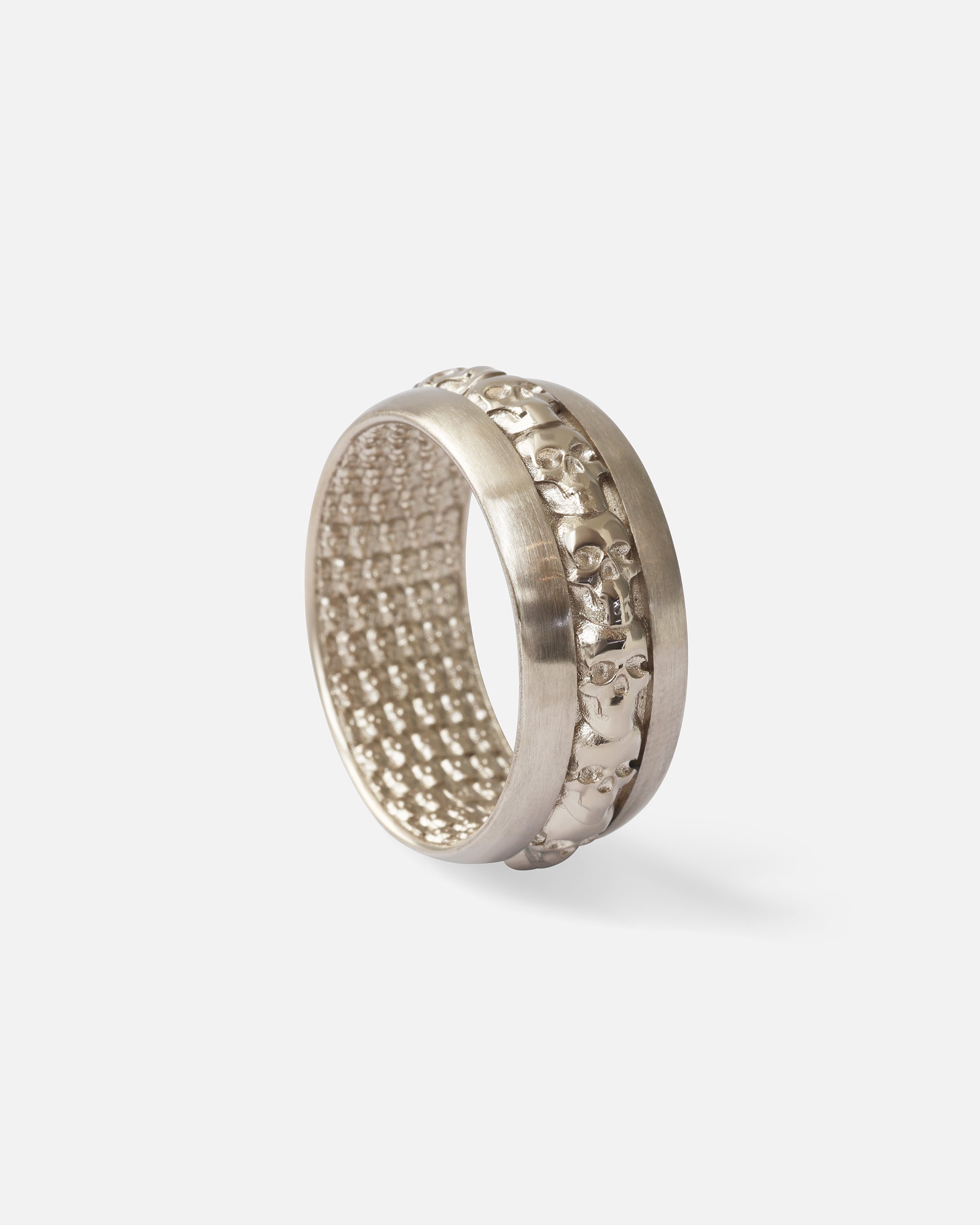 Angled side view focusing on outer engravings of Above and Below Band / Wide