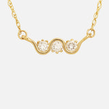 Close up view of Trio Stone Necklace by tmrw days