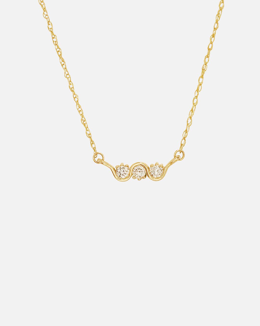 Front view of Trio Stone Necklace by tmrw days