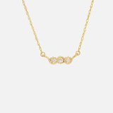 Front view of Trio Stone Necklace by tmrw days