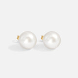 Side view of Classic Pearl Studs