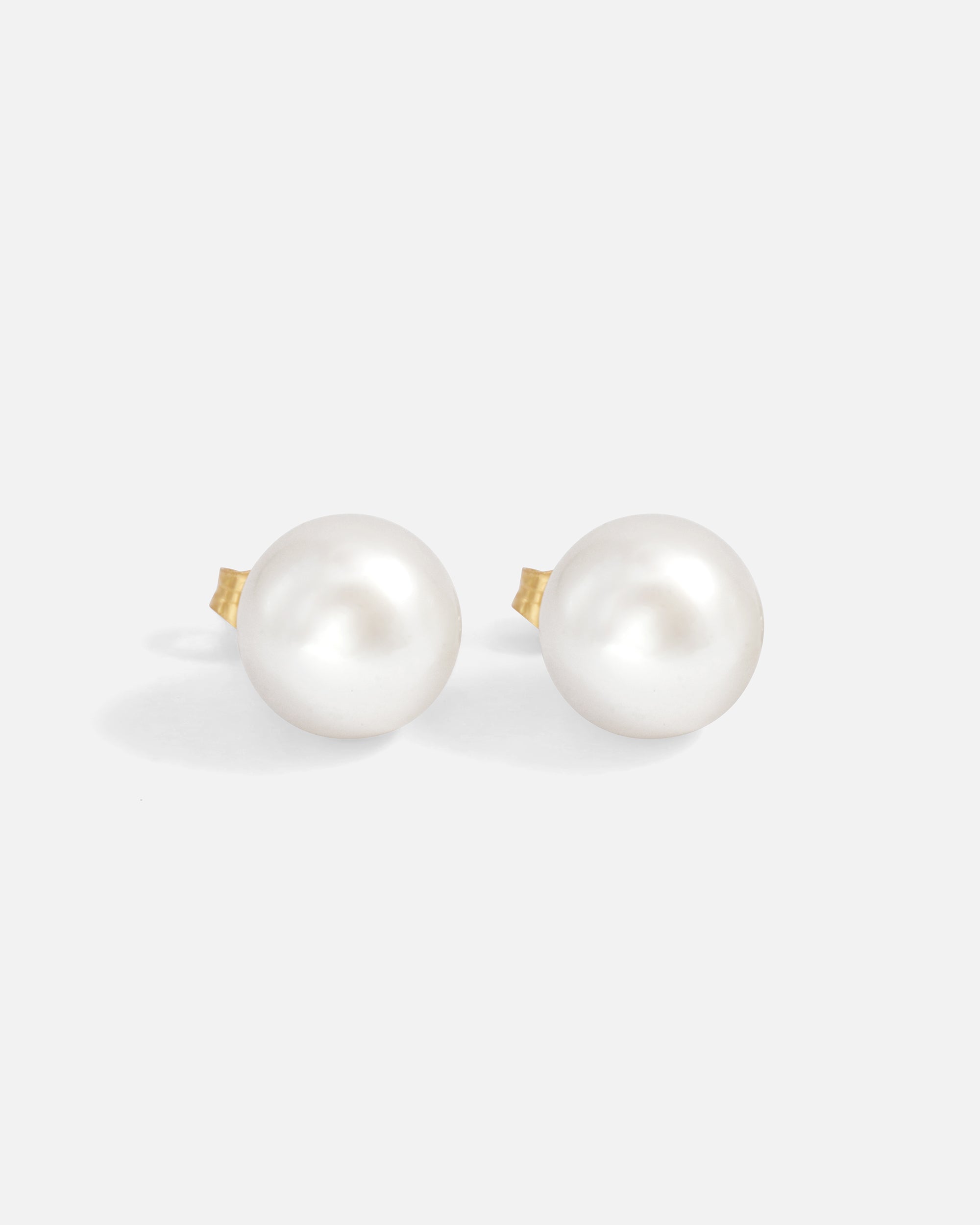 Side view of Classic Pearl Studs